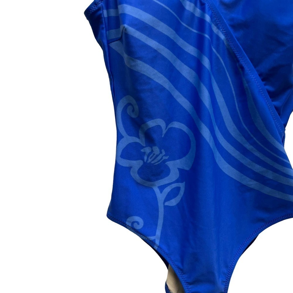 Gottex One Piece Swimwear Vneck Royal Blue - Picture 3 of 7